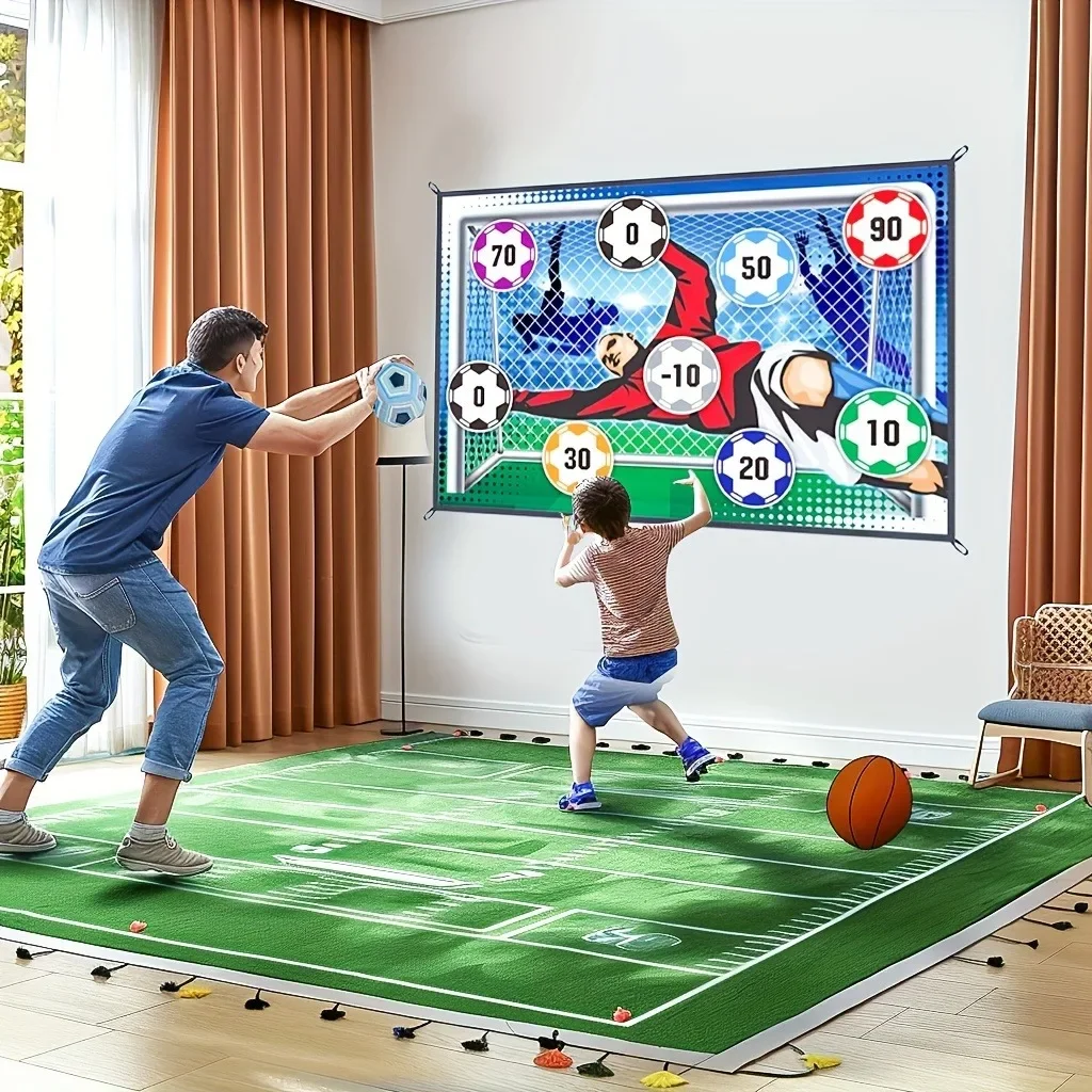 Board Game Football - Soccer Game Mat With Adhesive Balls