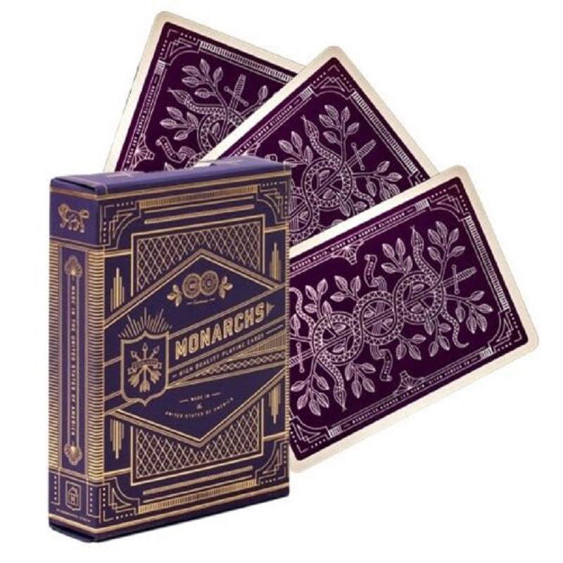 Board Game Illustration - Purple Monarch Playing Cards by Theory11
