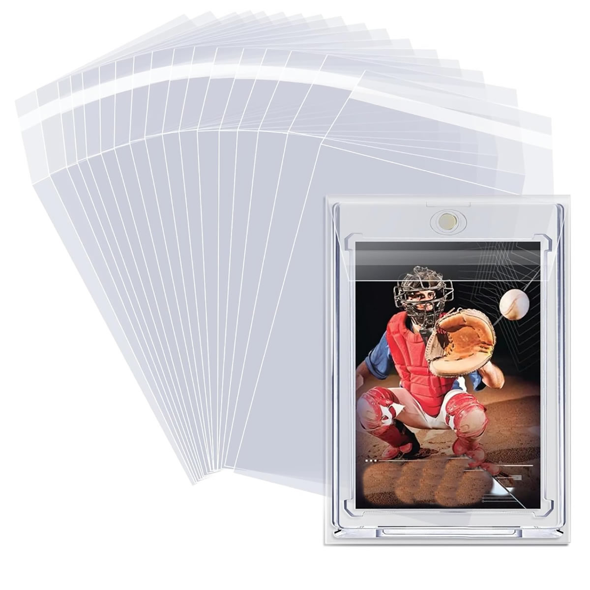 Board Game Zoo - 100PCS Clear Magnetic Card Holder Sleeves