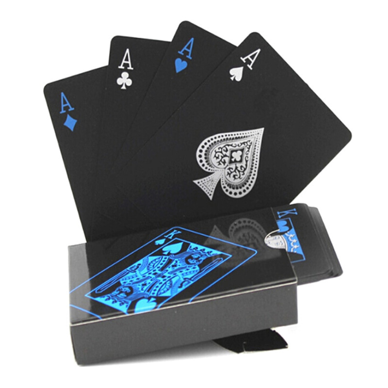 Black Plastic Playing Cards Bl - Board Game Illustration ulasan dan harga