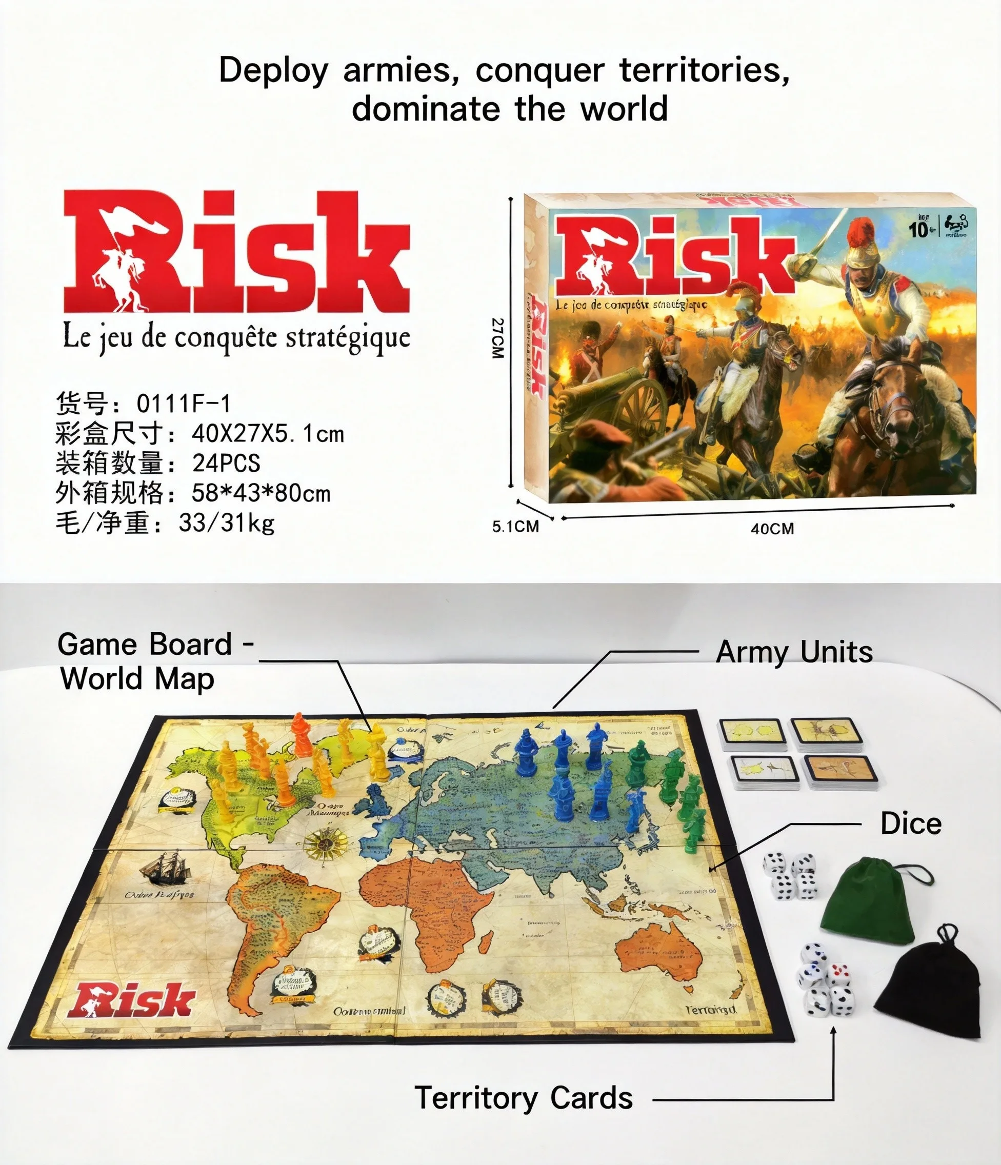 French Risk Strategy Board Gam - Board Game Risk ulasan dan harga