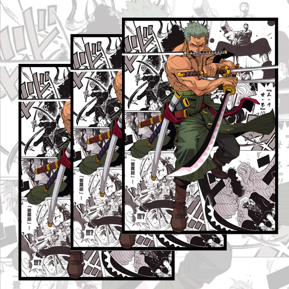 60PCS 66x91mm One Piece Anime  - Board Game Illustration ulasan dan harga
