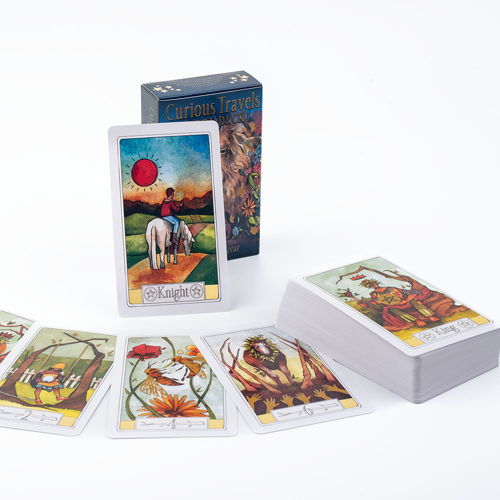 Curious Travels Tarot 10.3*6cm - Board Game Illustration ulasan dan harga