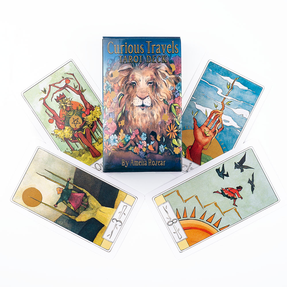 Curious Travels Tarot 10.3*6cm - Board Game Illustration ulasan dan harga