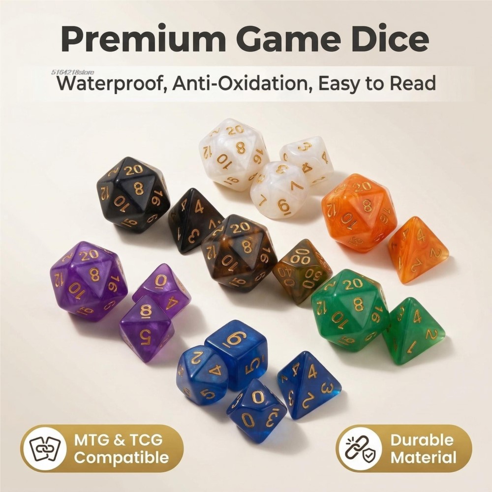 7pcs Set Dice Board Games Roll - Board Game Impostor ulasan dan harga