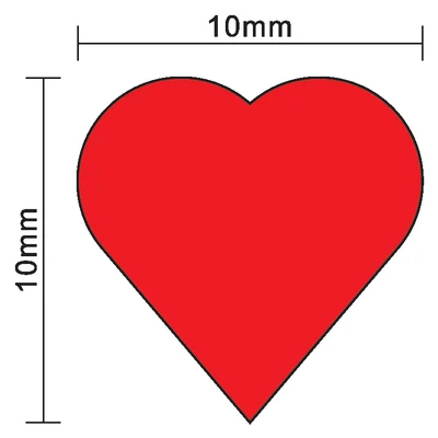 100Pcs 10mm*5mm Red Heart Shap - Board Game Impostor ulasan dan harga